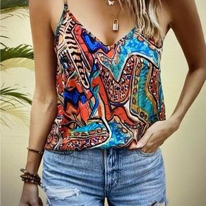 Boho multicolor Style Cami Top